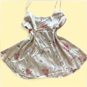 Floral Pink and Cream Slip Dress